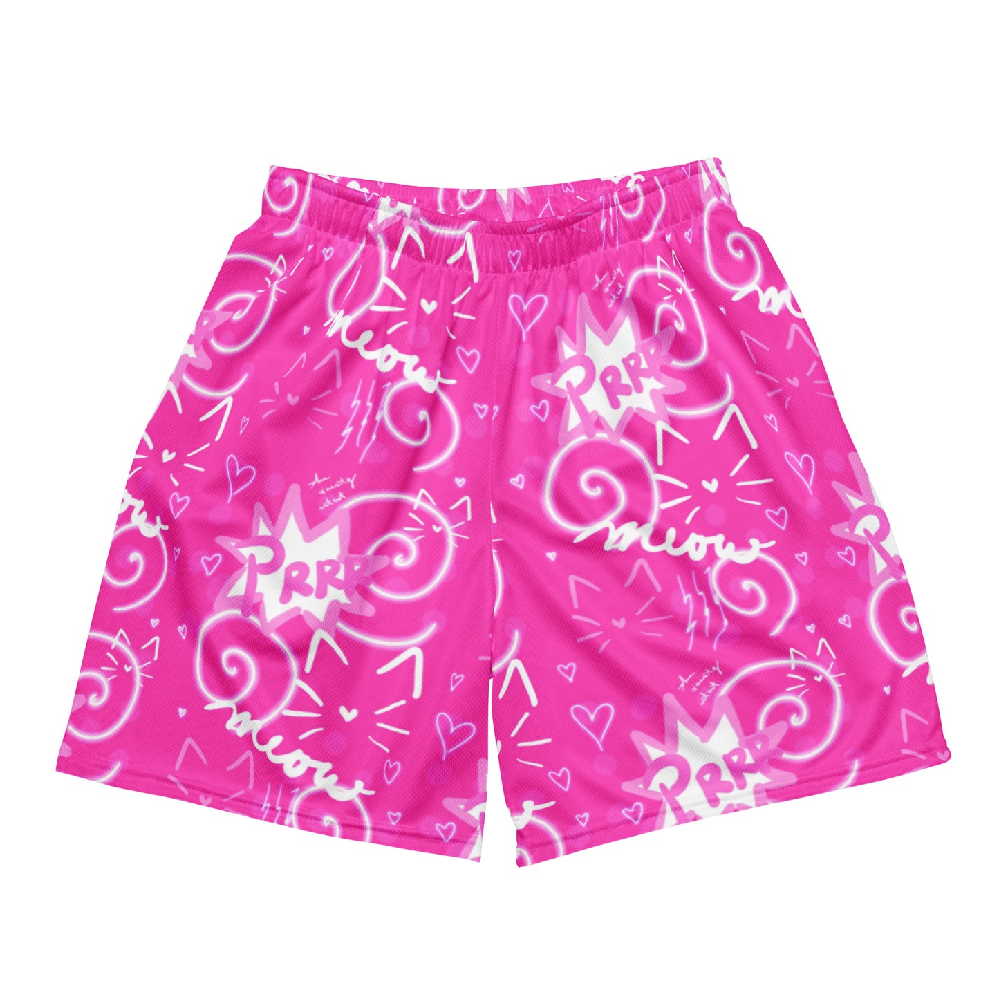 Pink Kitty, Unisex mesh shorts