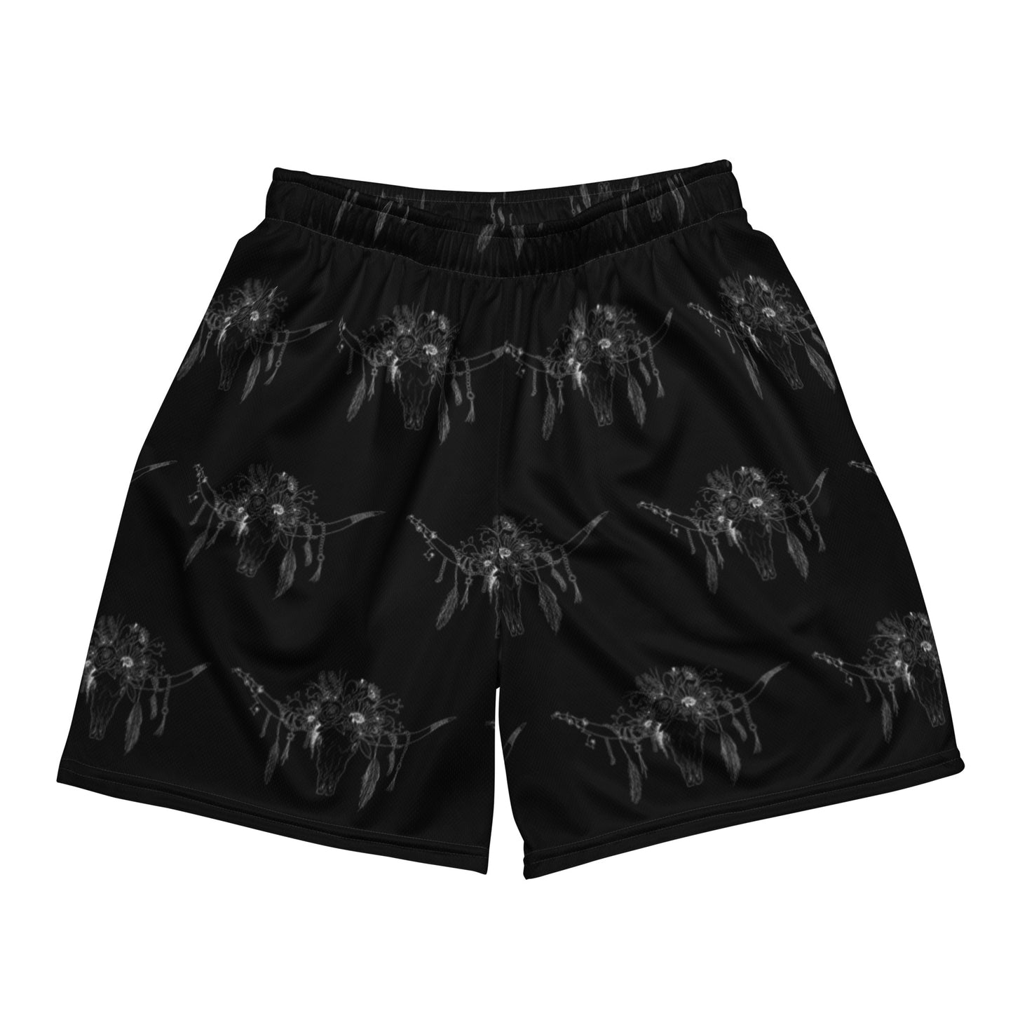 Western Skull Unisex mesh shorts