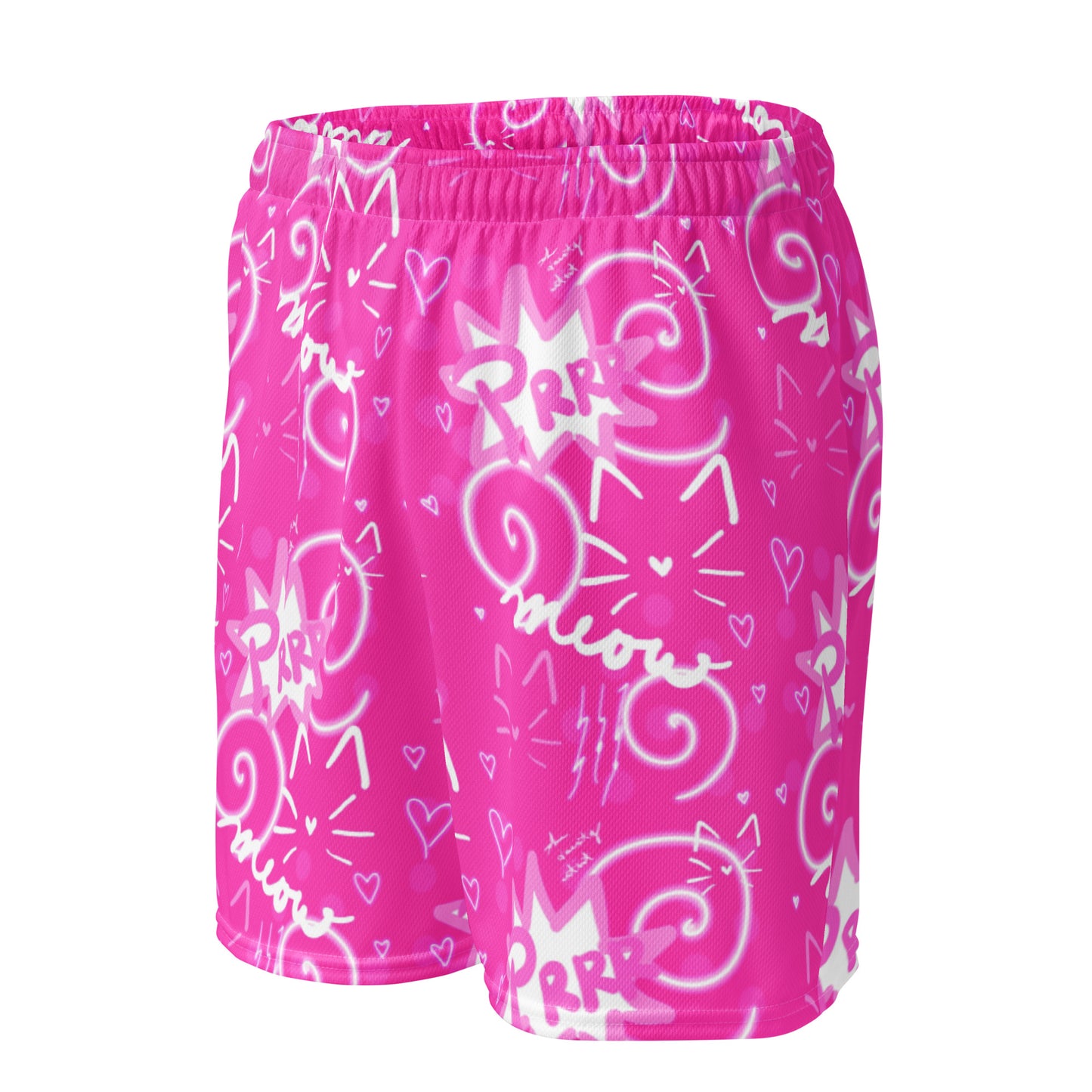 Pink Kitty, Unisex mesh shorts