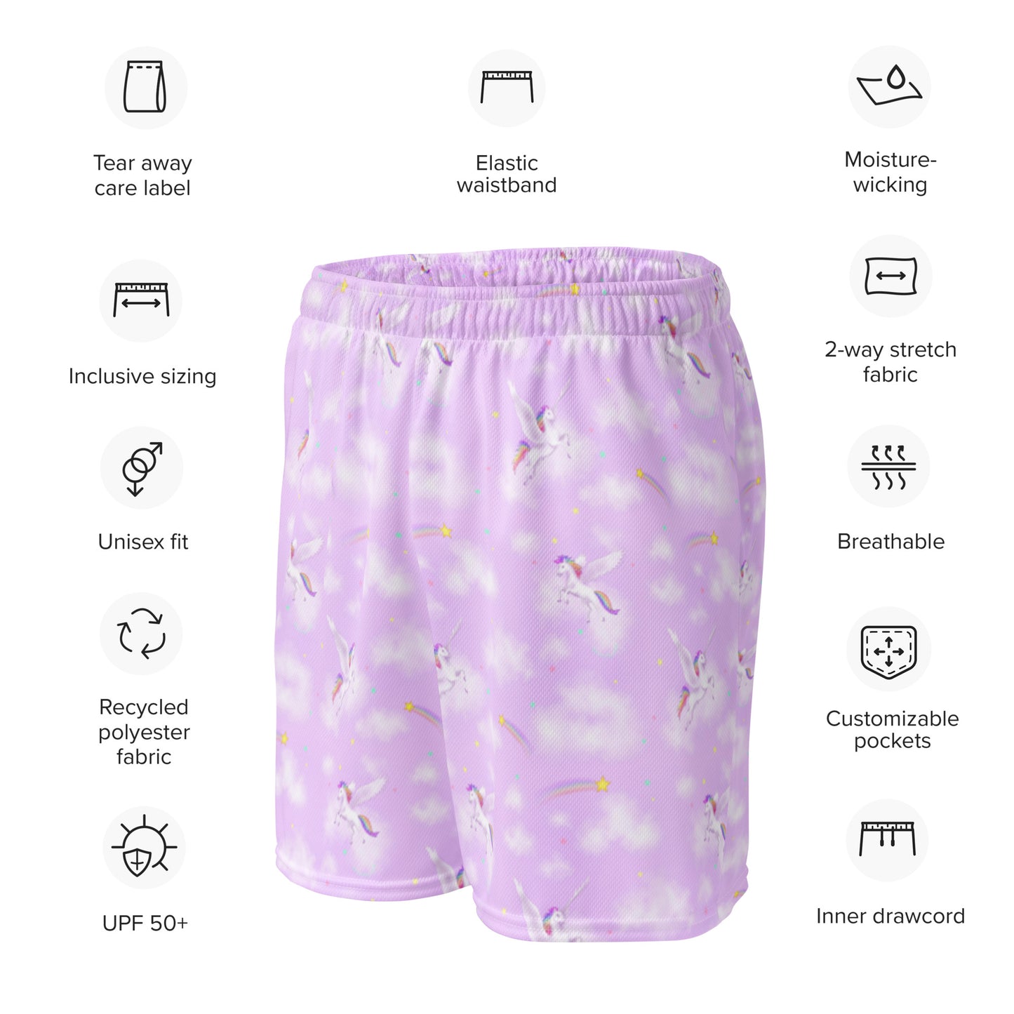 Unicorn Dreams, Unisex mesh shorts