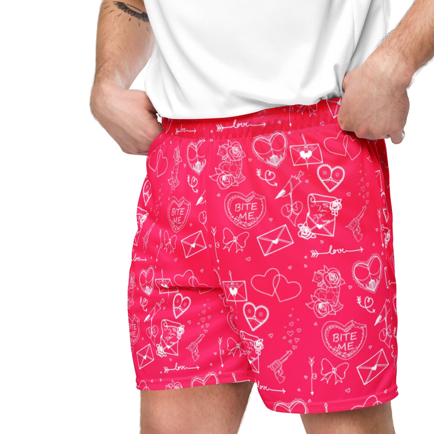 Bite Me Unisex mesh shorts