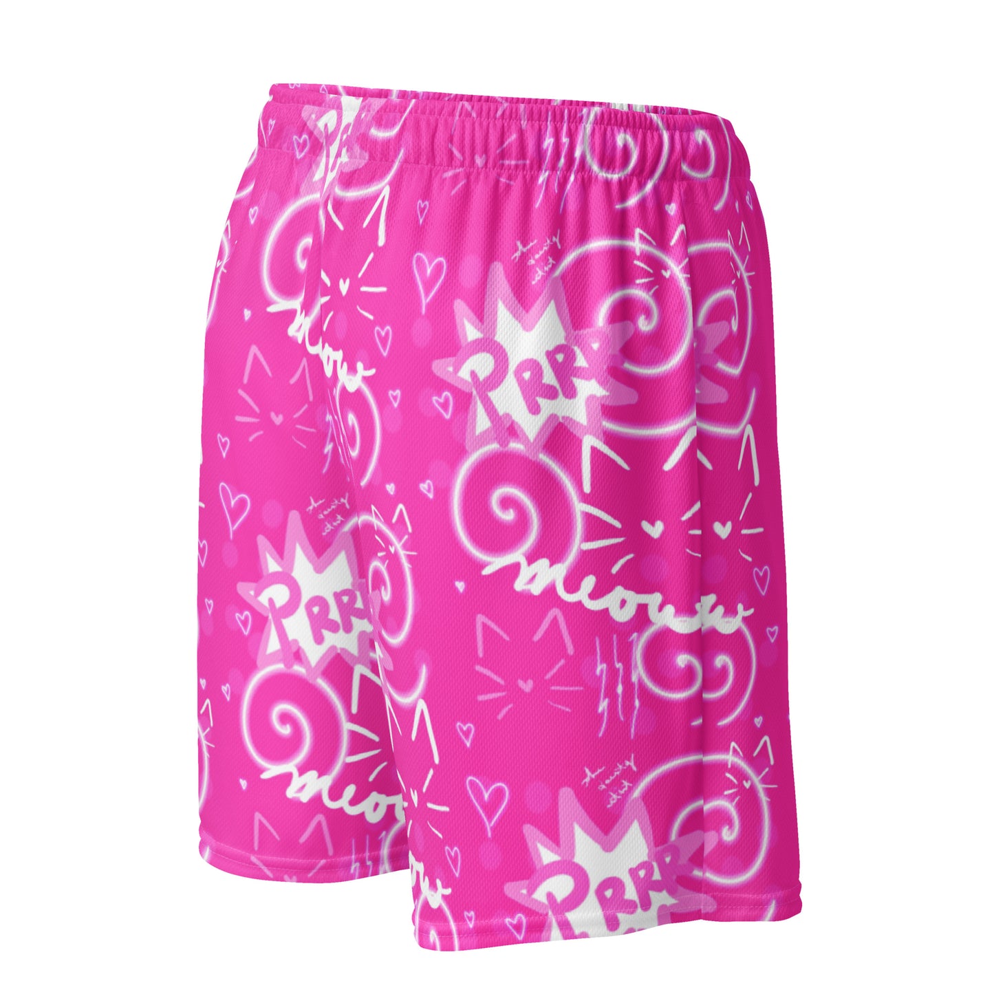 Pink Kitty, Unisex mesh shorts