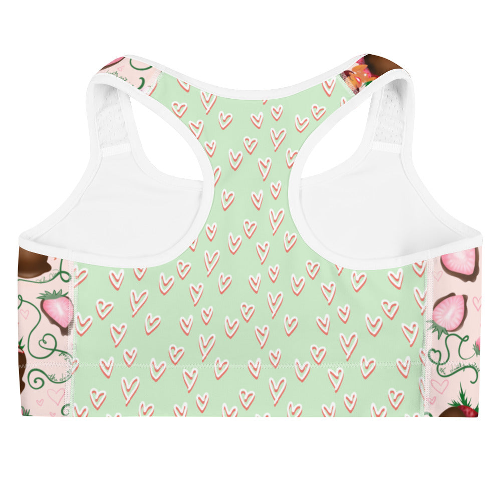 Chocolate Strawberry, Womens, Sports bra