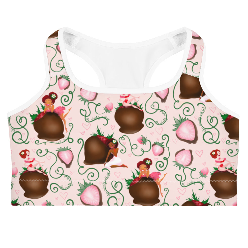 Chocolate Strawberry, Womens, Sports bra