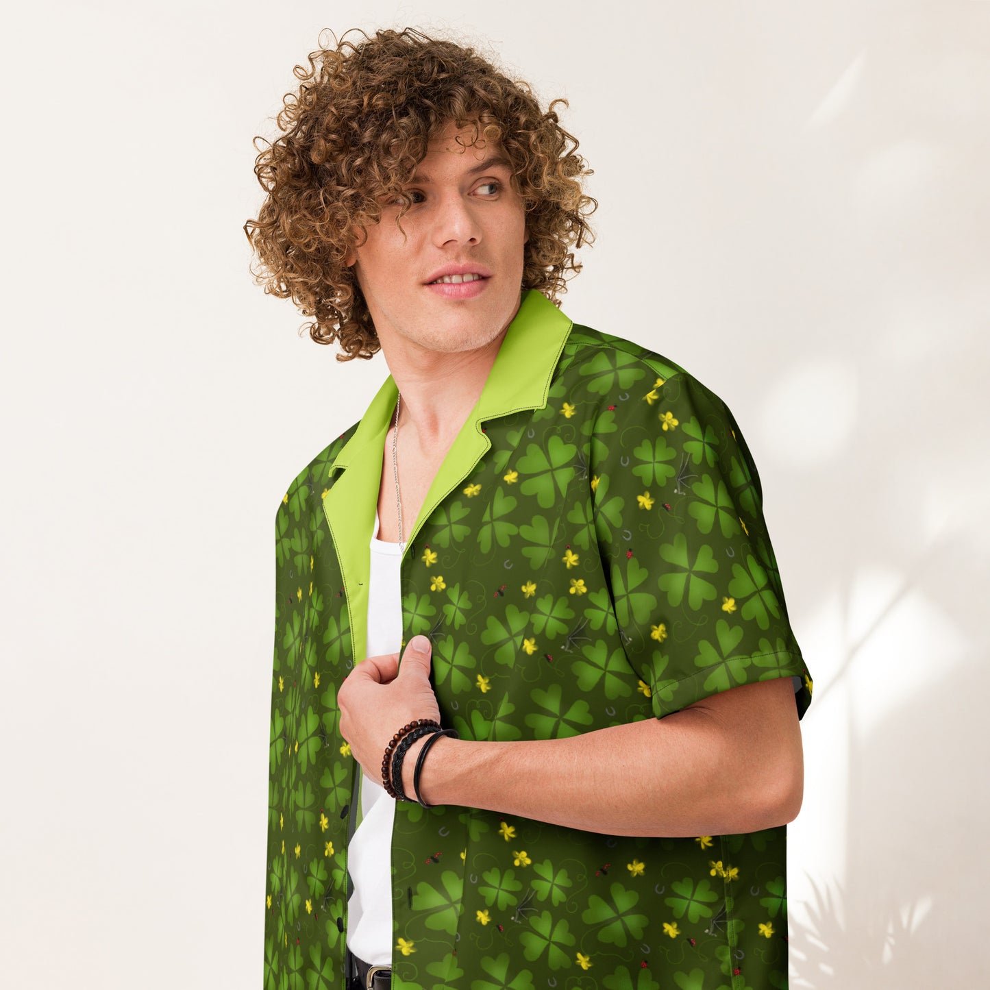 Lucky Clover, Unisex button shirt