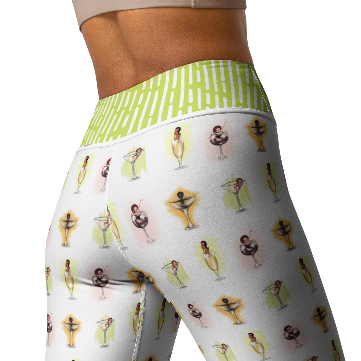 Pin Up Drink Up, Yoga Leggings