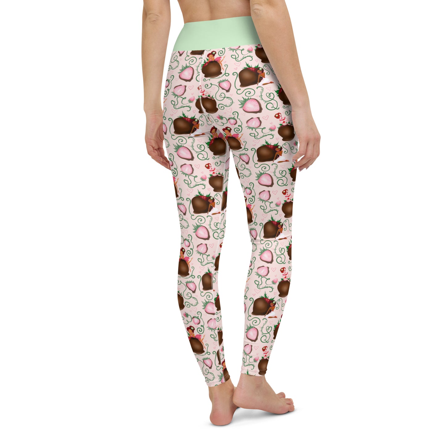 Chocolate Strawberry Yoga Leggings