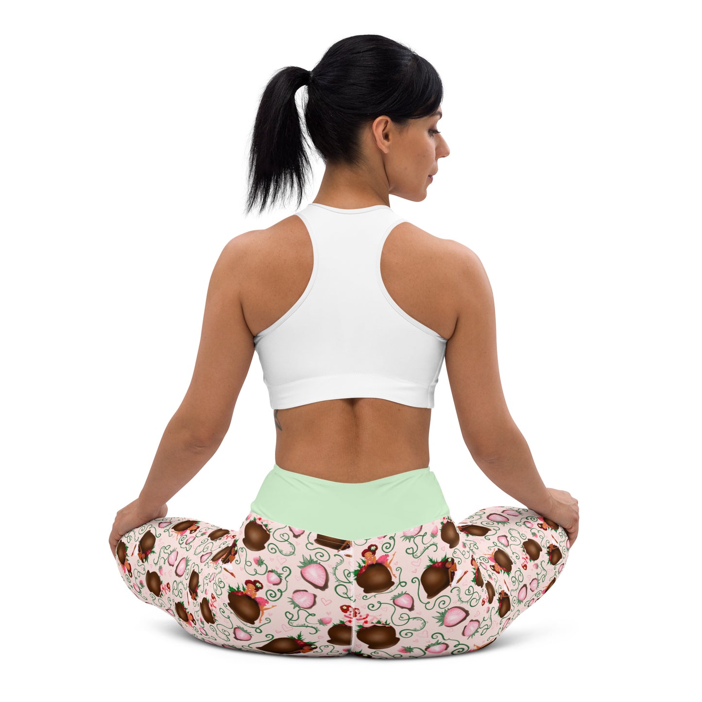 Chocolate Strawberry Yoga Leggings