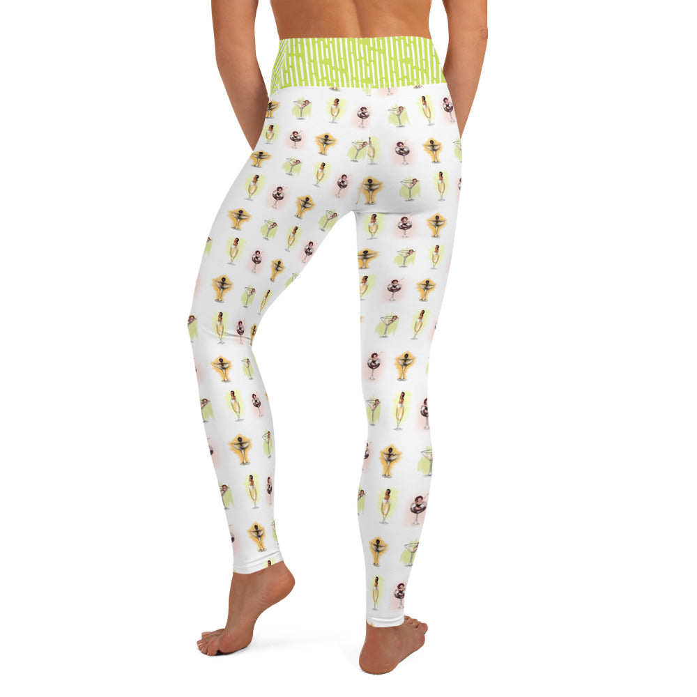 Pin Up Drink Up, Yoga Leggings