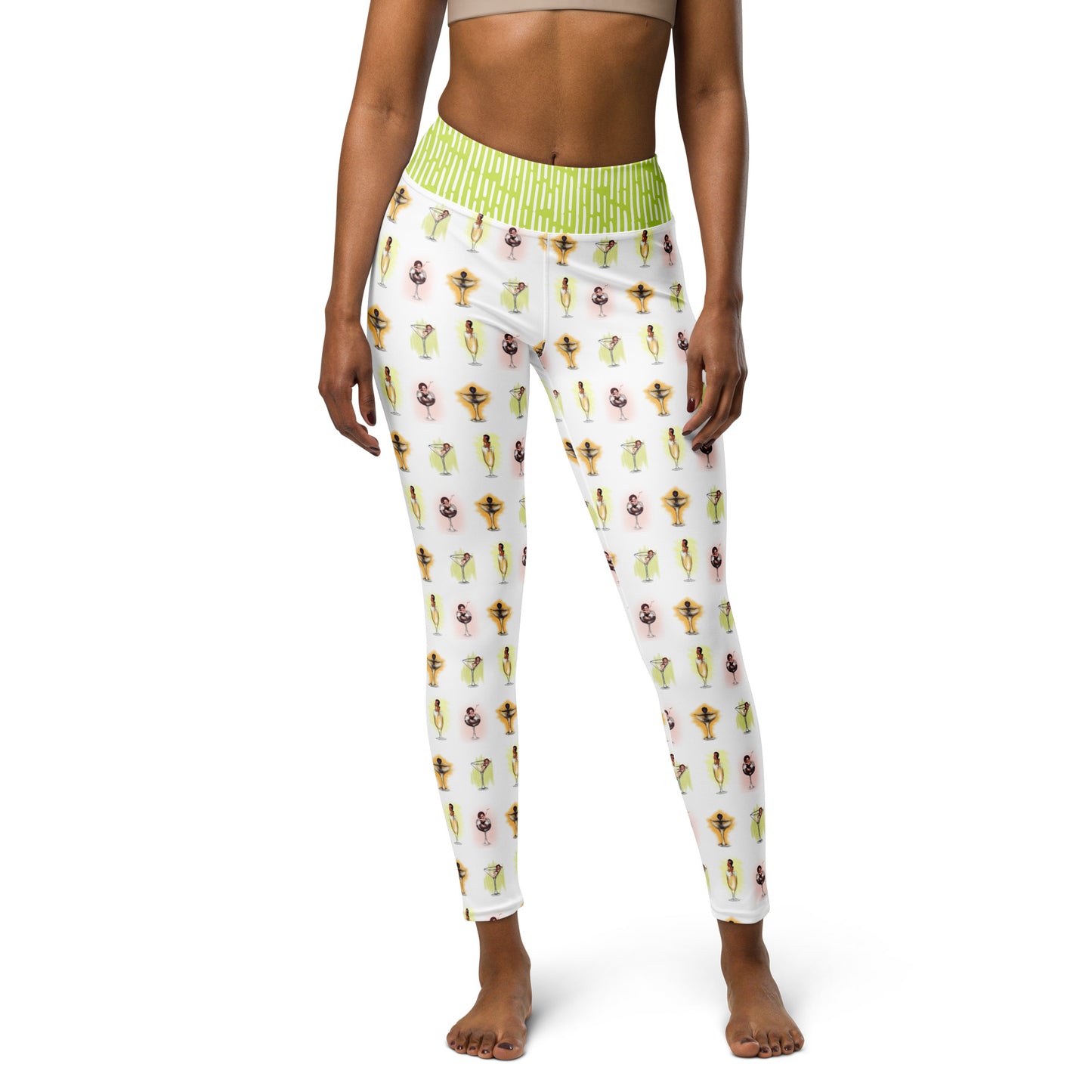 Pin Up Drink Up, Yoga Leggings