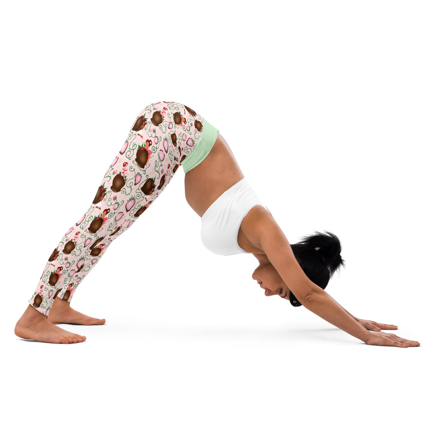 Chocolate Strawberry Yoga Leggings