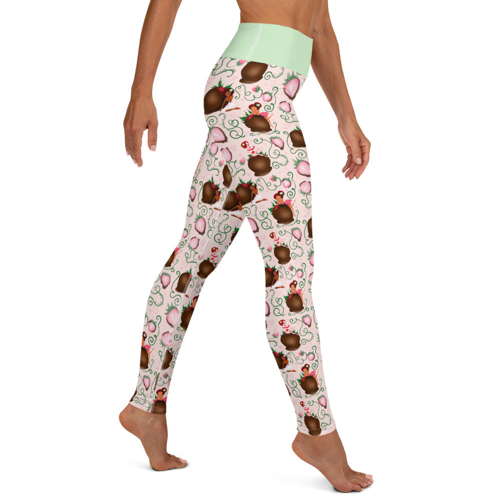 Chocolate Strawberry Yoga Leggings