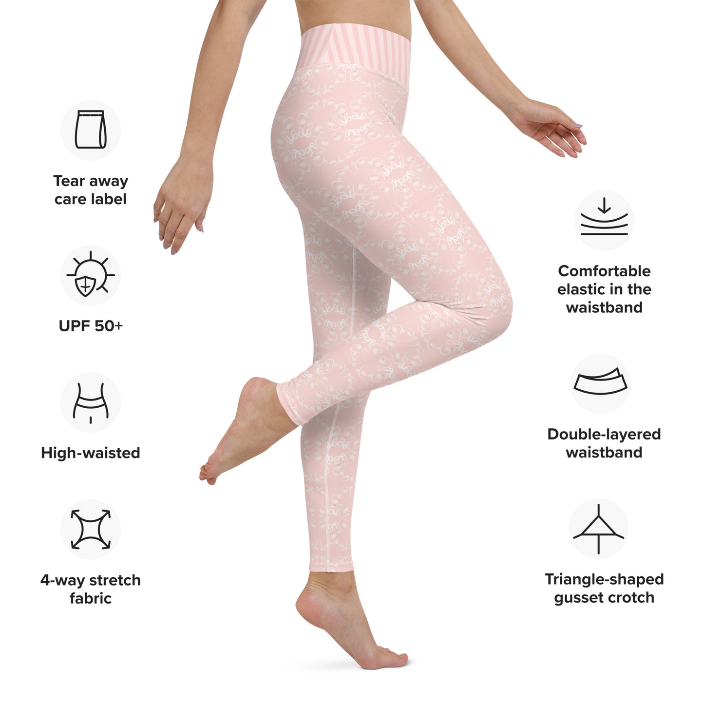 Pink Fairies Yoga Leggings