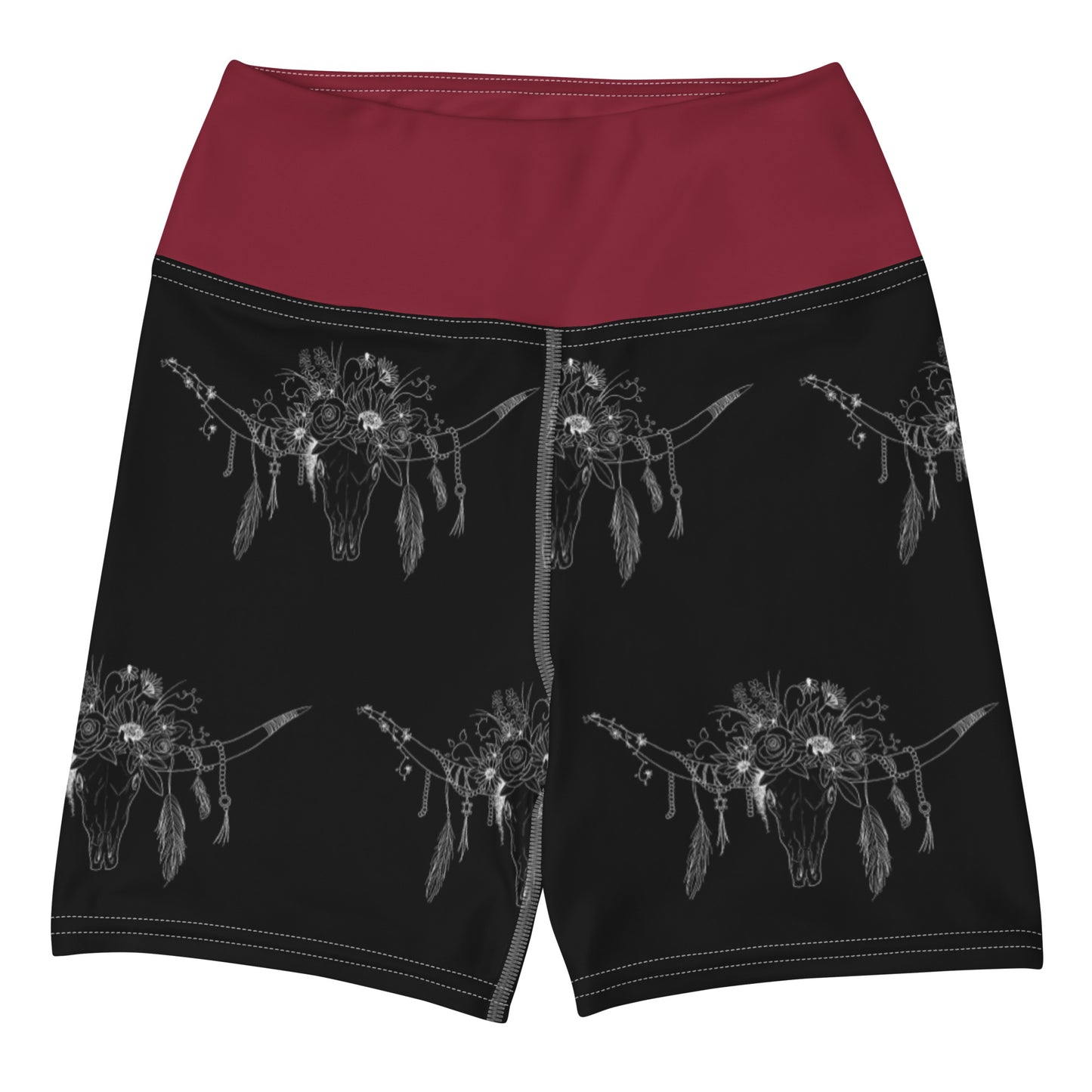 Western Skull Yoga Shorts