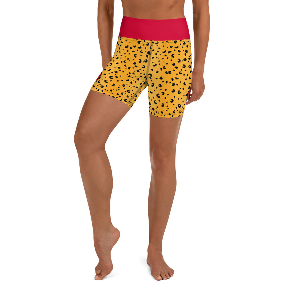 Cheetah Print Yoga Shorts