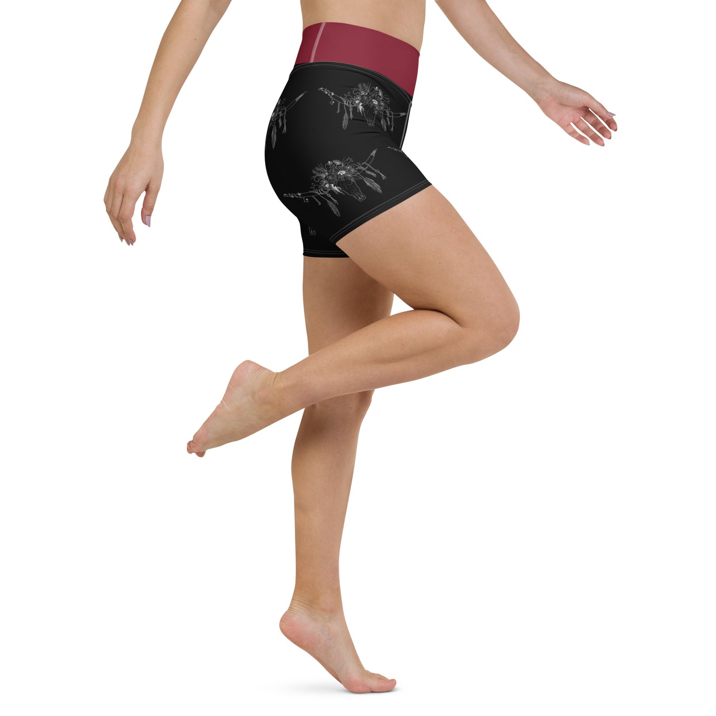 Western Skull Yoga Shorts