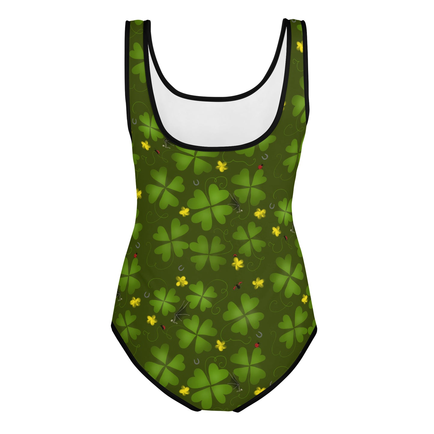 Lucky Clover, All-Over Print Youth Swimsuit