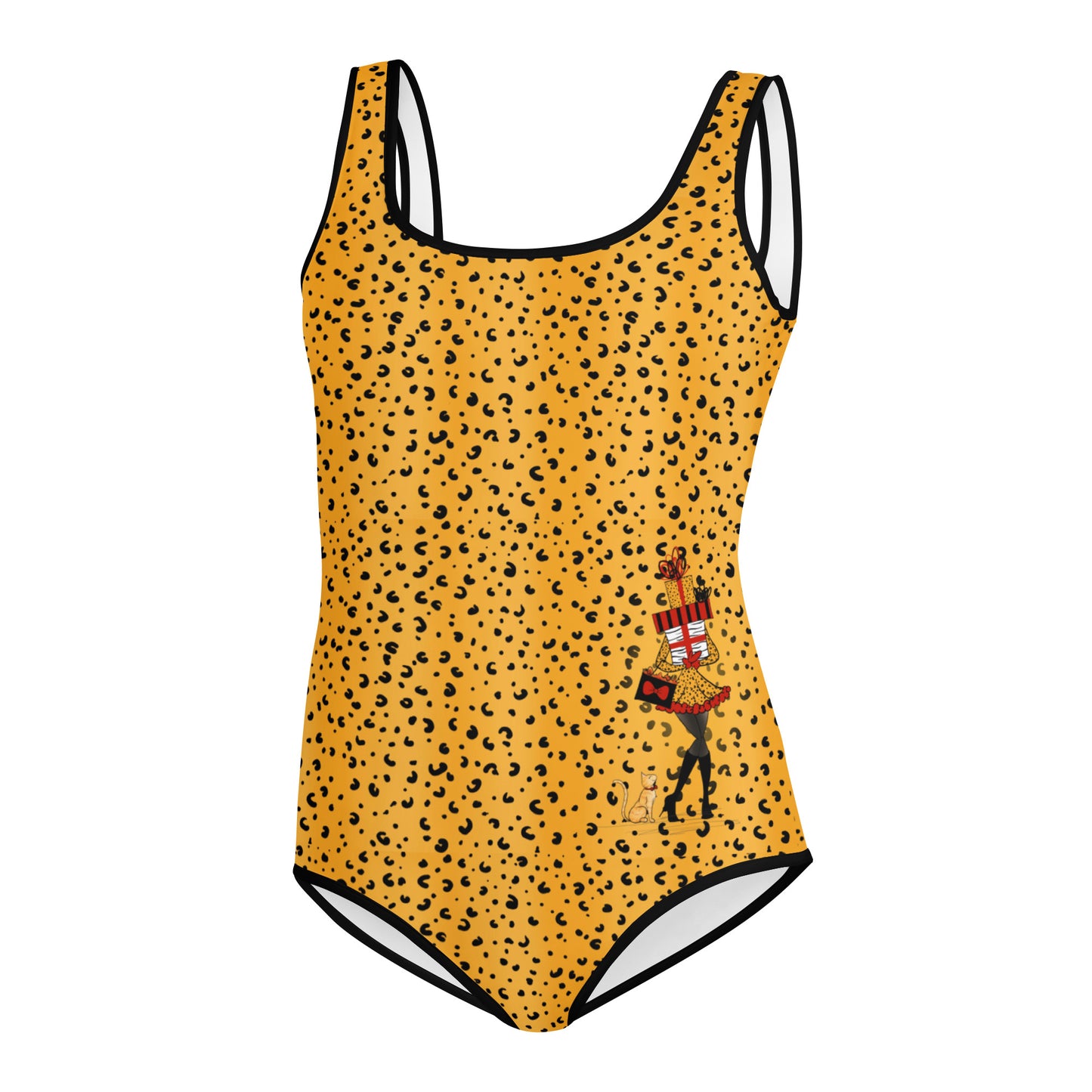 Cheetah Print All-Over Print Youth Swimsuit