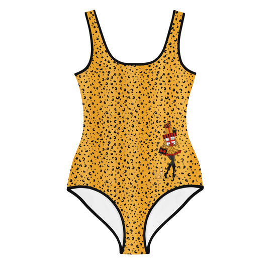 Cheetah Print All-Over Print Youth Swimsuit