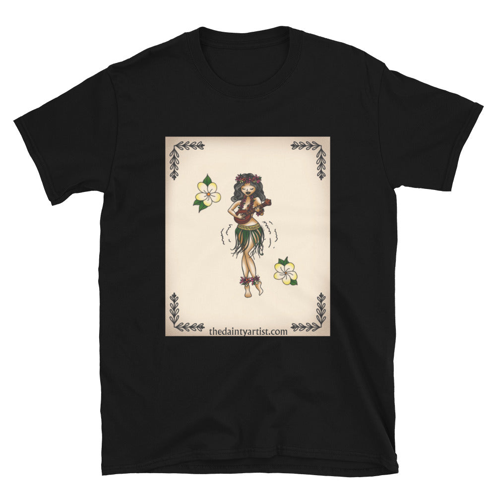 Hula Girl Pin Up Short-Sleeve Unisex T-Shirt