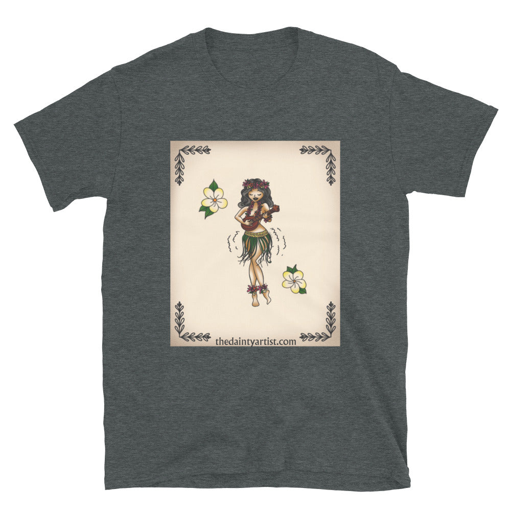 Hula Girl Pin Up Short-Sleeve Unisex T-Shirt