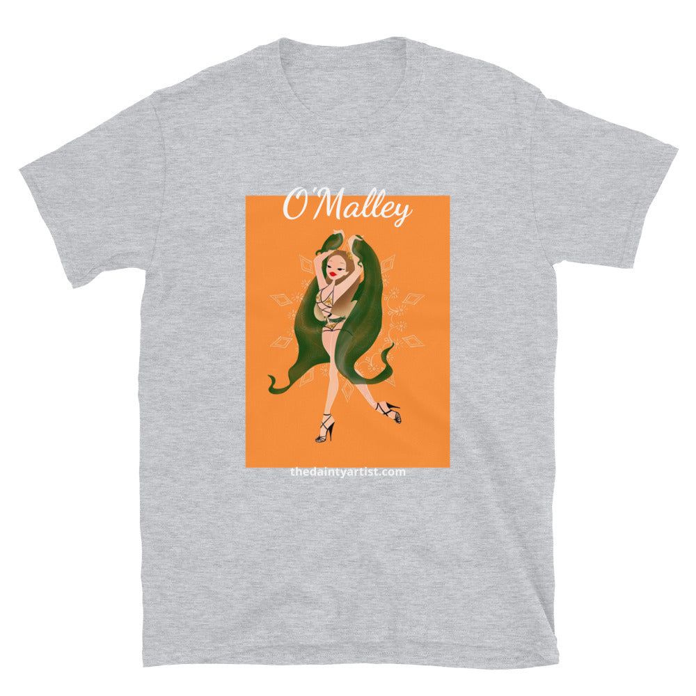 O'Malley Burlesque, Green Silk, Short-Sleeve Unisex T-Shirt